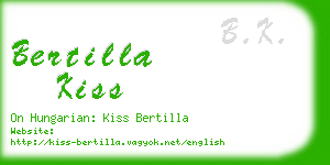 bertilla kiss business card